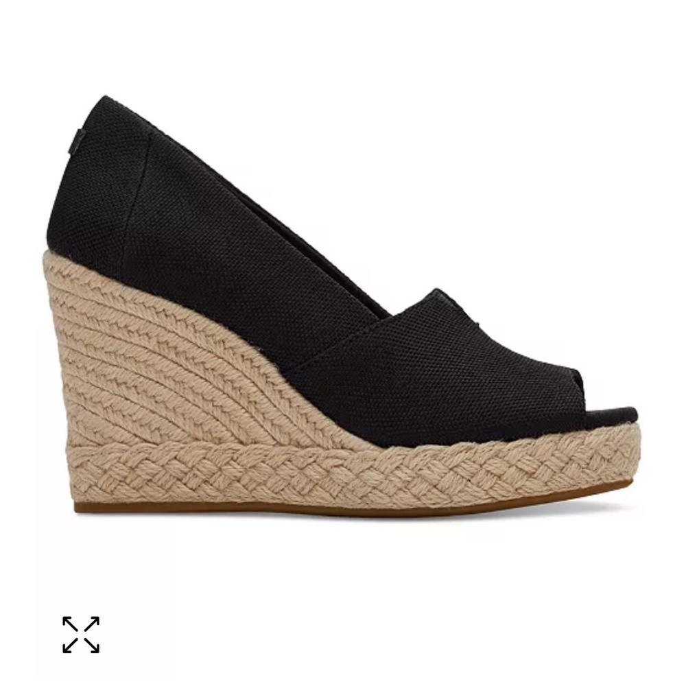 Tom’s Women's Michelle Peep-Toe Espadrille Wedges